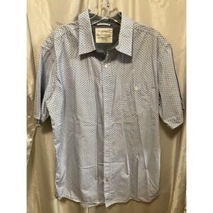 Weatherproof Vintage Short Sleeve Button Up Shirt‎ Cotton Large